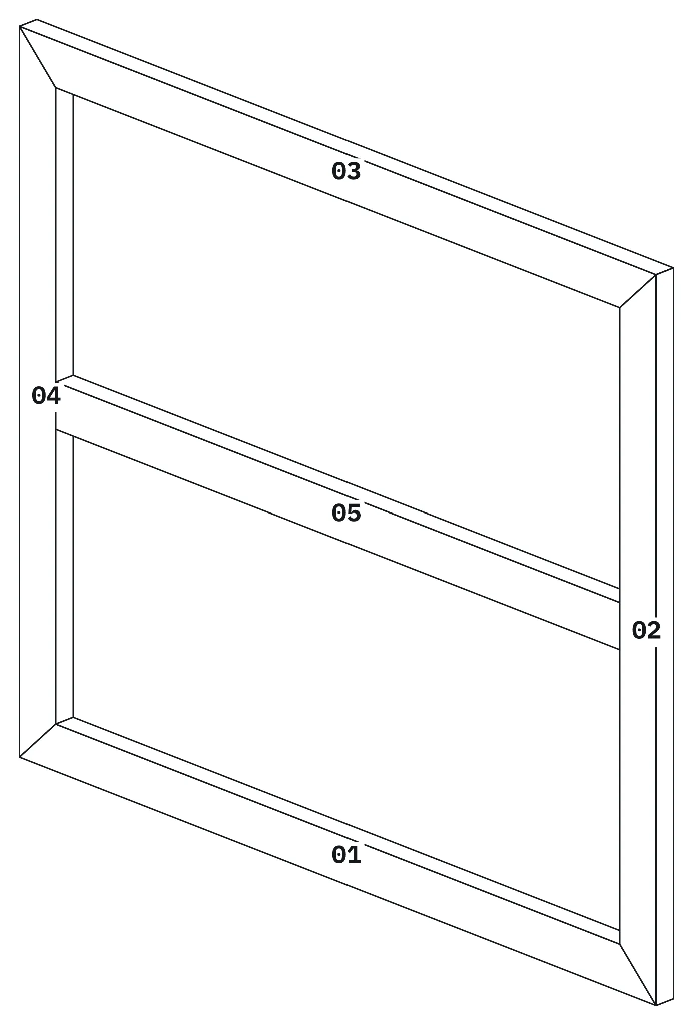 Drawing of Simple frame, made by the project CLI